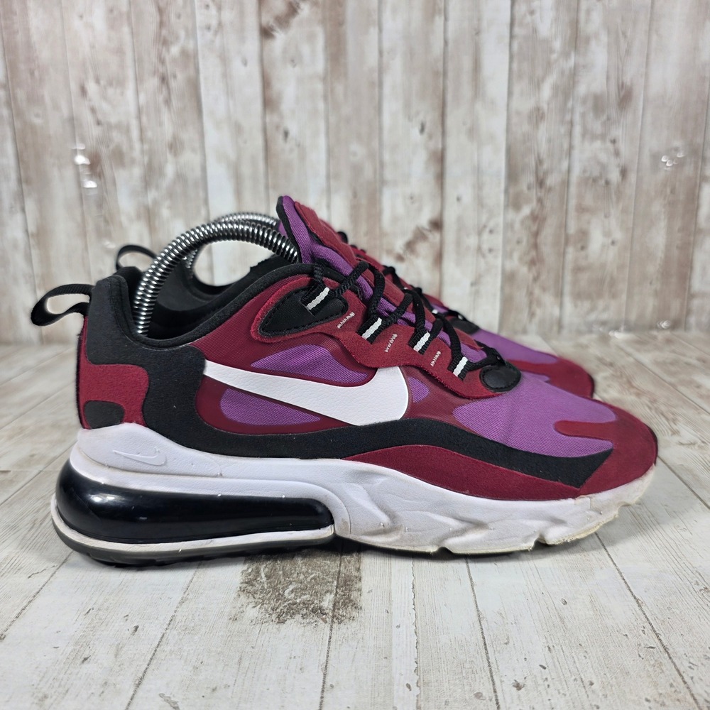 Nike Air Max 270 React Noble Red Fuchsia Womens Sneakers CI3899-600 Size 8.5
